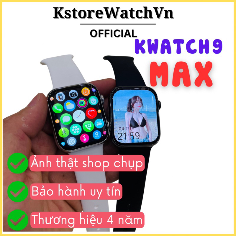 Đồng Hồ Thông Minh Kwatch 9 Max Màn Hình Siêu Tràn HD 2.05 Inch Nghe Gọi Chơi Game Nghe Gọi Kho 500+ Ảnh Nền