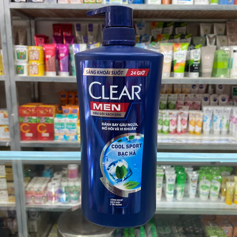 Dầu Gội Sạch Gàu Clear Men Cool Sport Bạc Hà 900g