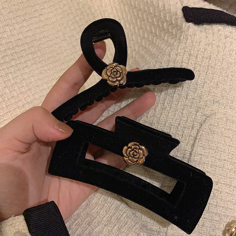 Kẹp Tóc Càng Cua Cỡ Lớn 13cm Hoa Trà Phong Cách Hàn Quốc Dành Cho Nữ