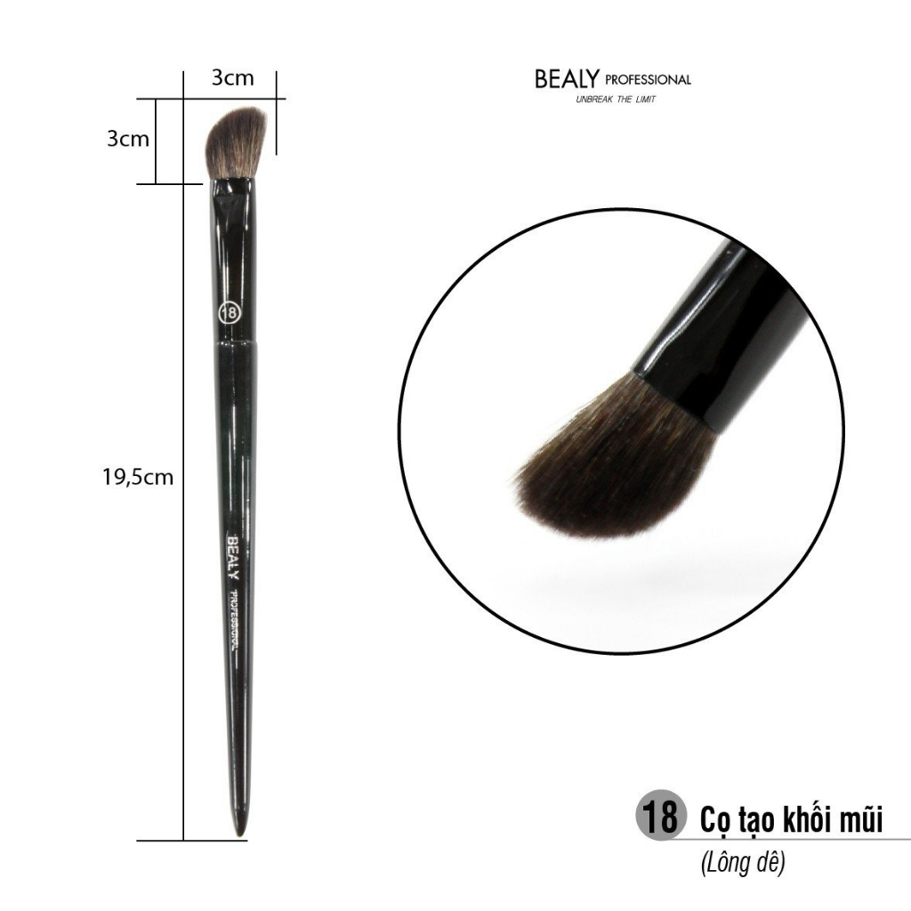 Cọ Tạo Khối Mũi Nhỏ Bealy LT32C- NO.18