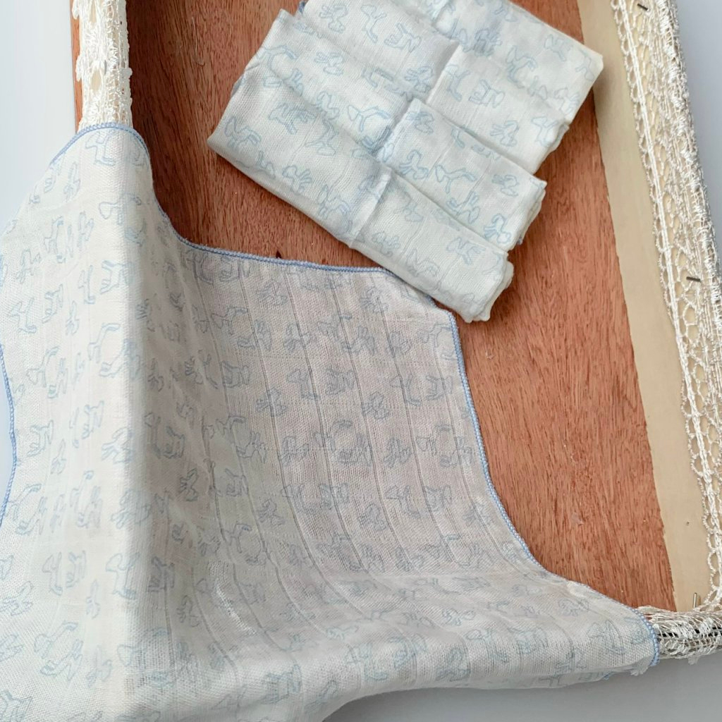 Khăn Sữa Sợi Tre Bamboo Ranbee Set 5 chiếc - Chất Liệu Xô Sợi Tre Cao Cấp  - PK03801