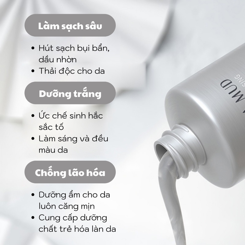 Sữa Tắm Bùn Núi Lửa Dưỡng Ẩm Làm Trắng Da ữa Tắm Bùn Khoáng Biển Sâu Dưỡng Sáng Da, Thơm Lâu Okanen