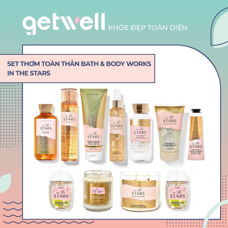 IN THE STARS | Sản Phẩm Tắm Dưỡng Xịt Thơm Toàn Thân Nến thơm phòng Bath & Body Works