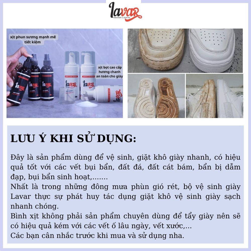 Bộ vệ sinh làm sạch giày Lavar