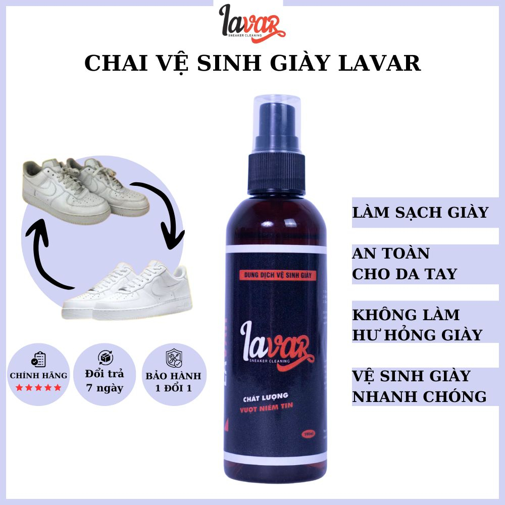 Chai vệ sinh giày dạng xịt LAVAR