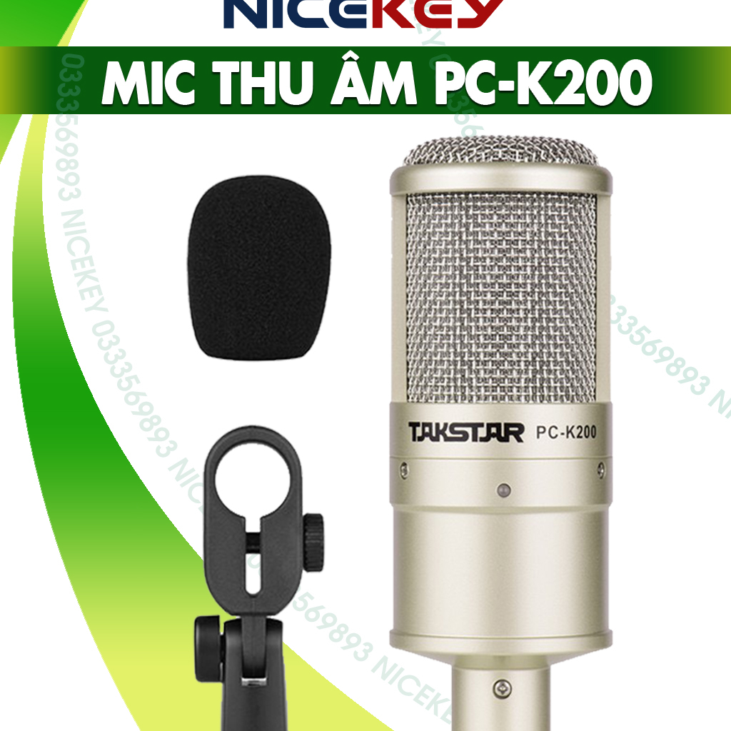 Combo Mic Thu Âm TAKSTAR PC K200, Sound card K10, Micro chuyên nghiệp, hàng chính hãng