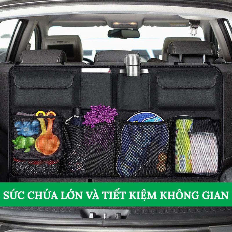 Túi Lưới Treo Cốp Xe Ô Tô Đựng Đồ Có 4 Ngăn Sức Chứa Lớn LOẠI 1