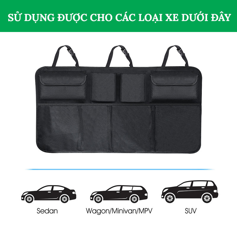 Túi Lưới Treo Cốp Xe Ô Tô Đựng Đồ Có 4 Ngăn Sức Chứa Lớn LOẠI 1