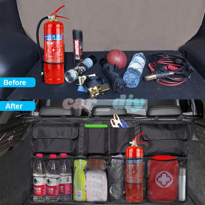 Túi Lưới Treo Cốp Xe Ô Tô Đựng Đồ Có 4 Ngăn Sức Chứa Lớn LOẠI 1