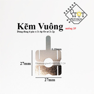 1 Miếng Kẽm Vuông 0.18mm hàn cell pin loại tốt