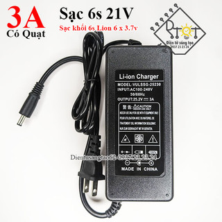 Sạc pin lion 6s 25.2v 3a có quạt