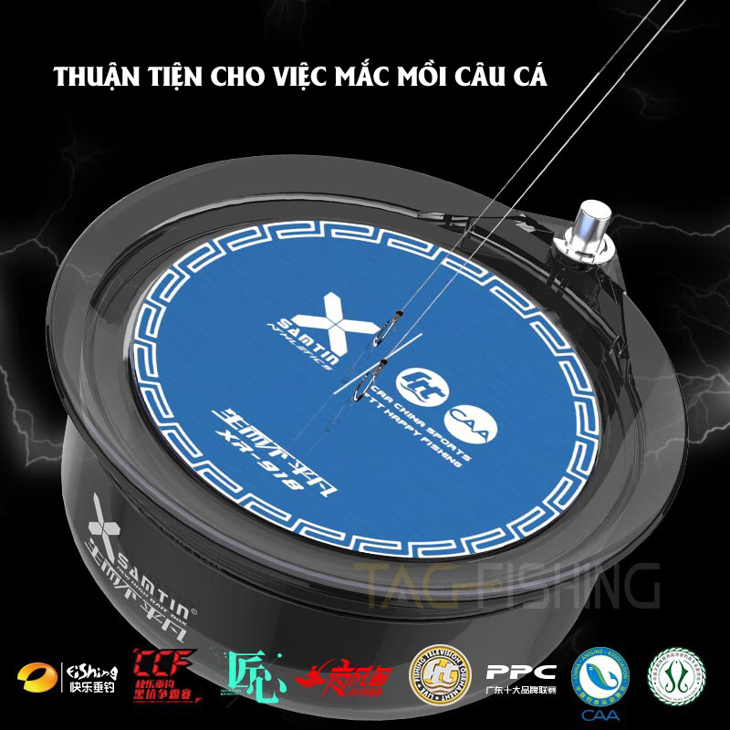 Khay Mồi Câu Đài XSamtin Nhựa Trong - Chính Hãng