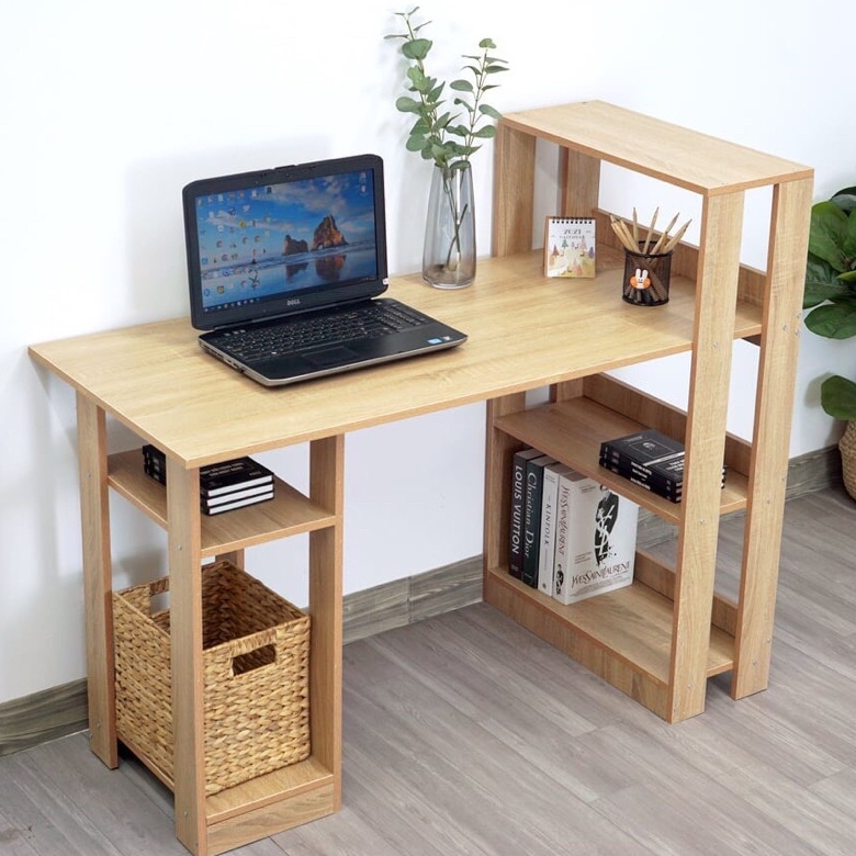 Bàn làm việc , bàn học dáng chữ L nhỏ Tiện Lợi mẫu mới 2023