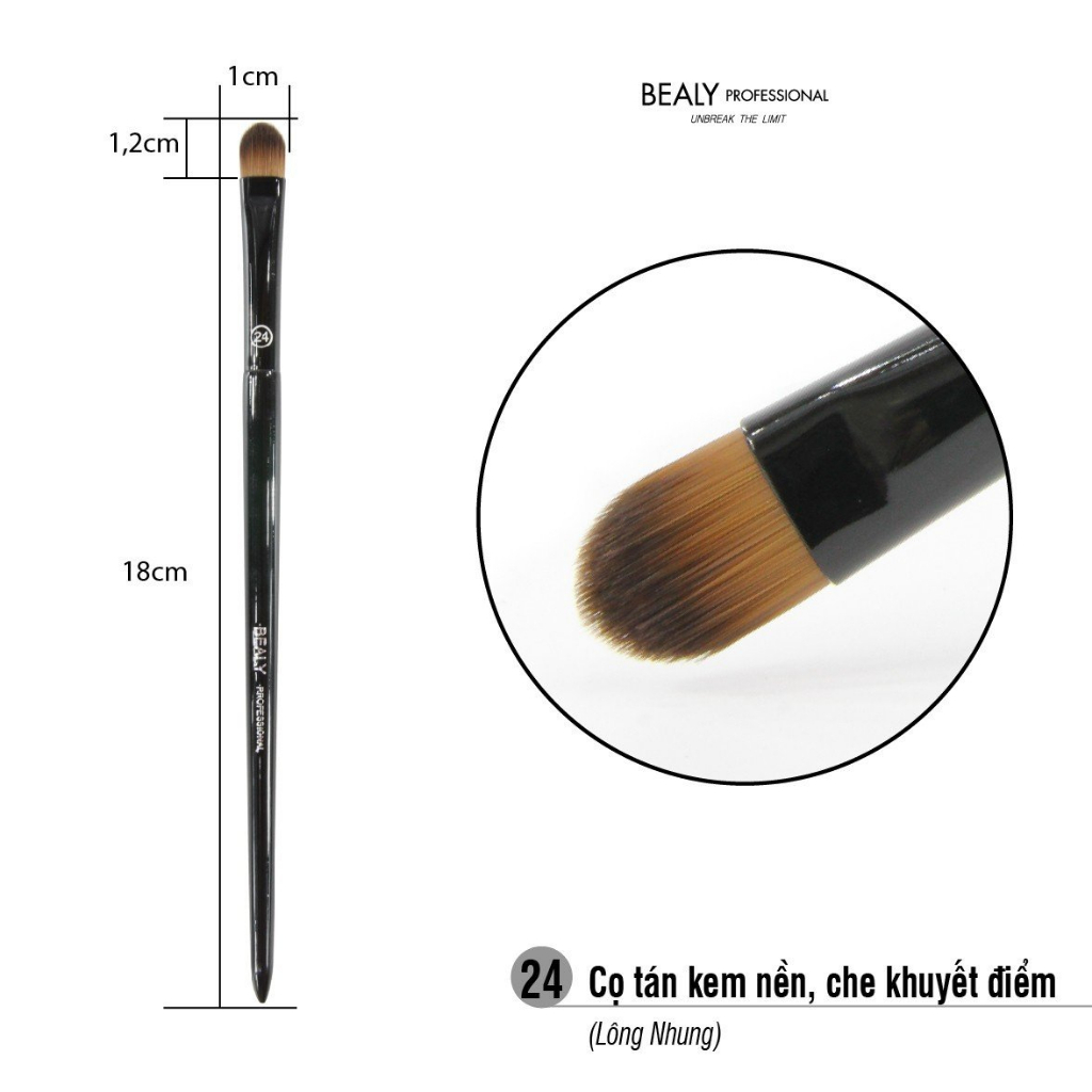 Cọ Tán Kem Nền/ Che Khuyết Điểm Bealy LT32C- NO.24