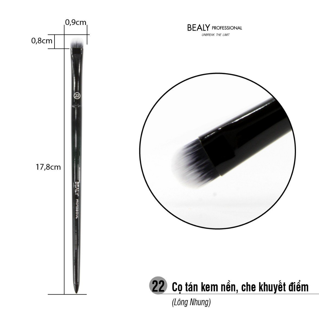 Cọ Tán Kem Nền/ Che Khuyết Điểm Bealy LT32C- NO.22