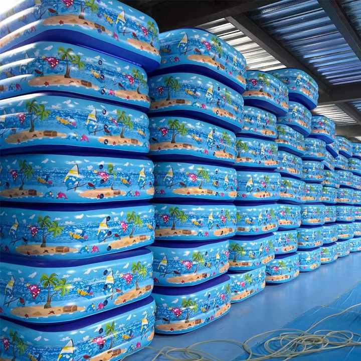 Bể Bơi Phao Chống Trượt 1M2/1M3/1M5/1M8/2M1/2M6 3 Tầng Chống Dò Khí, Dày, Chắc Chắn Cho Bé Vui Chơi Mùa Hè