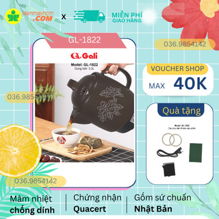 Siêu sắc thuốc 3.3l thương hiệu gali mã gl-1822 phủ chống dính dung tích 3.3l công suất chuẩn 450w bảo hành 12t