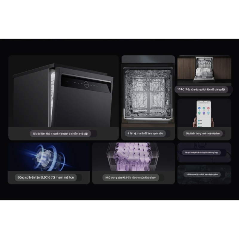 Máy rửa bát thông minh Xiaomi Mijia Smart Dishwasher S1 15 bộ