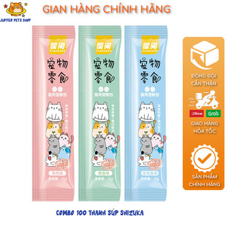 Combo 100 thanh súp thưởng shizuka cho mèo súp shizuka cho mèo 15g đủ vị