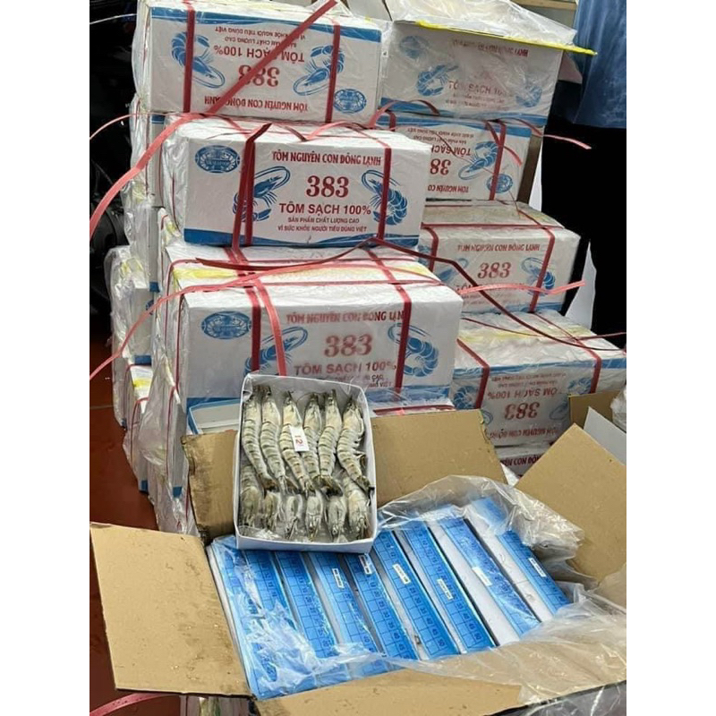 Tôm sú siêu to size 18 con 💥FREE SHIP💥 1 hộp ăn lẩu , nướng ngon ngọt