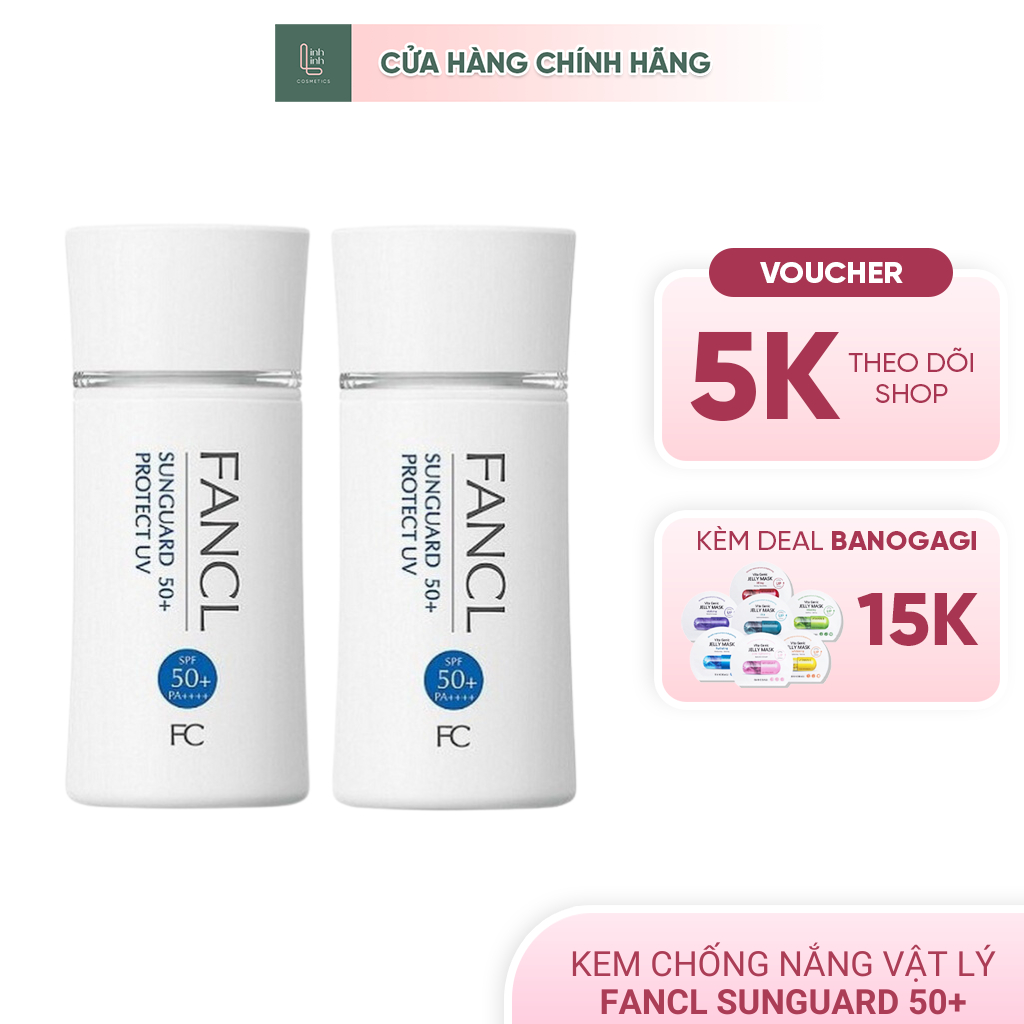 Kem chống nắng vật lý Nhật Bản FANCL Sunguard 50+ Protect UV PA+