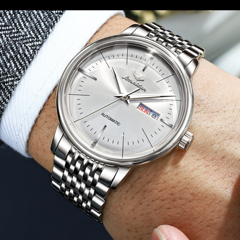 Đồng Hồ Cơ Nam Chính Hãng JSDUN 8938  Đồng Hồ Nam Automatic Dây Thép Đúc Đặc Kháng Nước 3ATM