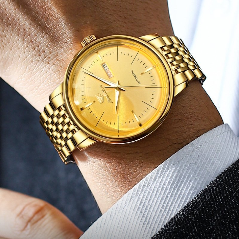 Đồng Hồ Cơ Nam Chính Hãng JSDUN 8938  Đồng Hồ Nam Automatic Dây Thép Đúc Đặc Kháng Nước 3ATM