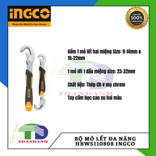 Bộ mỏ lết đa năng HBWS110808 INGCO