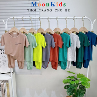 Quần áo trẻ em🍄100% thun lạnh🍄bộ áo cộc tay quần dài dành cho bé trai bé gái từ 6-19kg vải đẹp lắm
