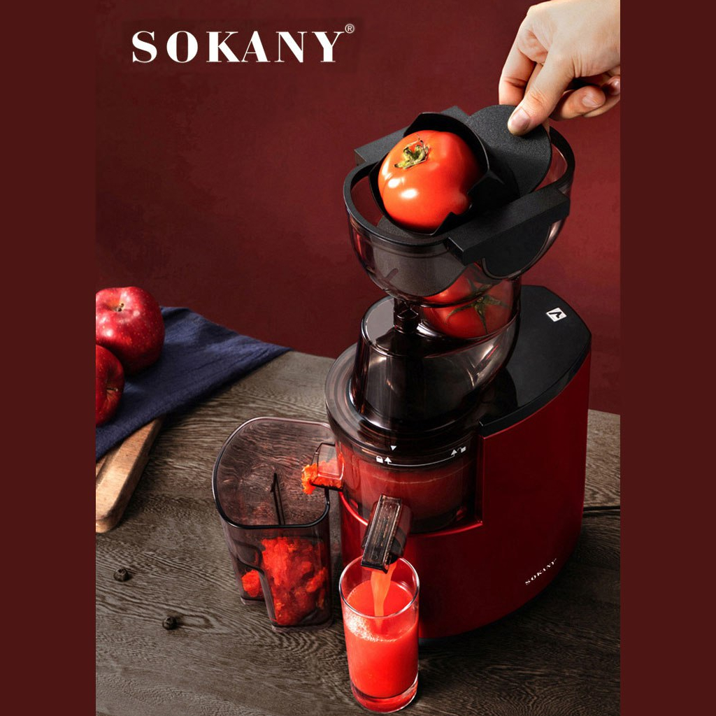 Máy ép chậm SOKANY công suất 300W, có thể làm kem cao cấp chính hãng, vắt kiệt nước 100% - REKKY