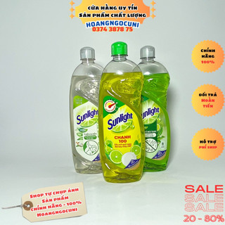 Nước rửa chén sunlight chanh trà và thiên nhiên 750g mới sạch nhanh xả bọt nhanh