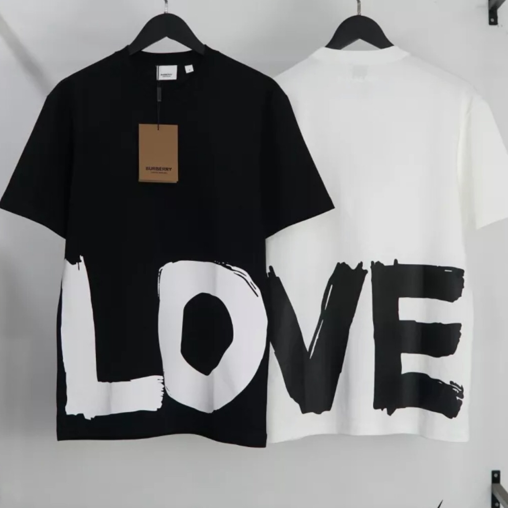 Áo thun tay lỡ nam nữ chữ LOVE 5D Áo phông đôi đẹp LOVE phong cách UNISEX đen trắng vải cotton khô
