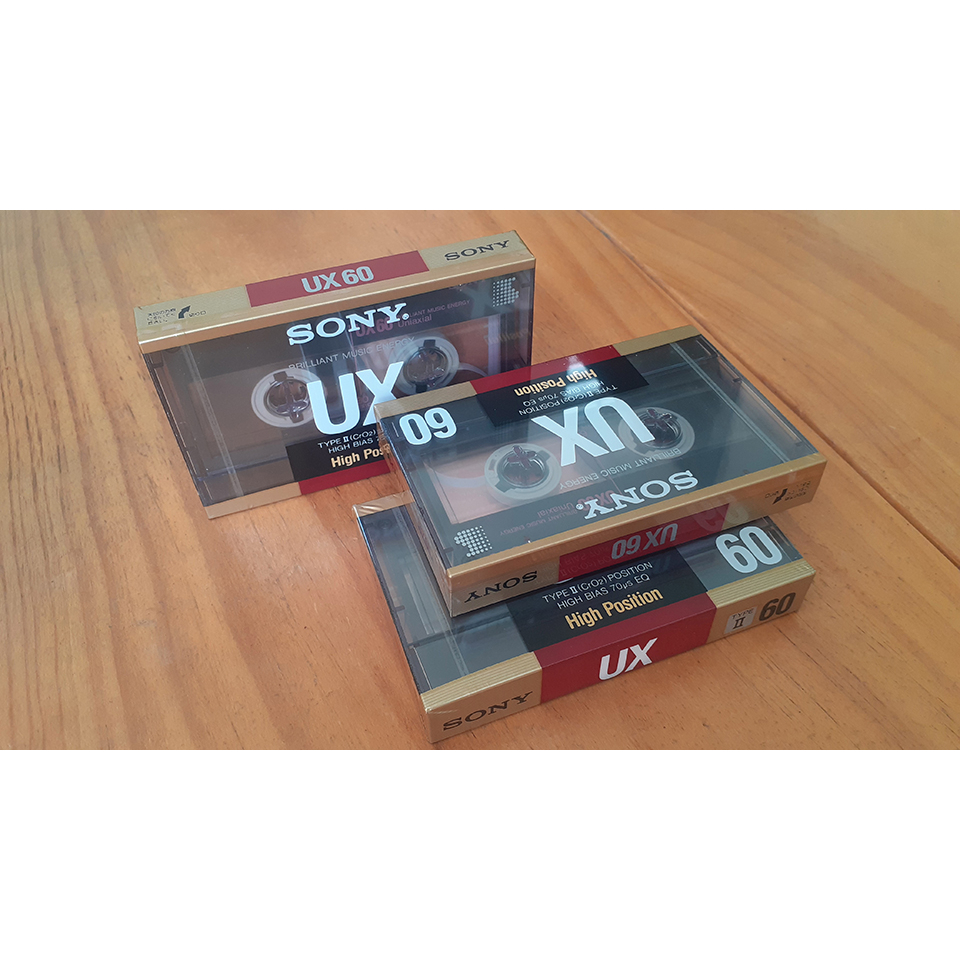 Băng Cassette SONY UX 60, 90 Type II Chrome  - Hàng mới nguyên seal Nhật Bản