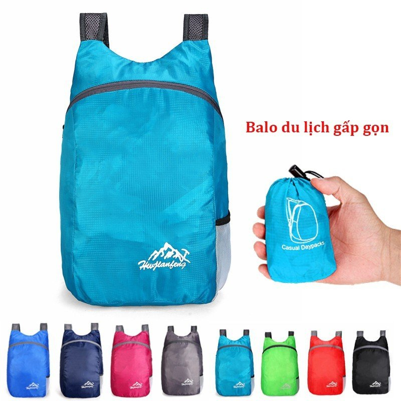 Balo du lịch gấp gọn siêu nhẹ chống thấm nước đa năng