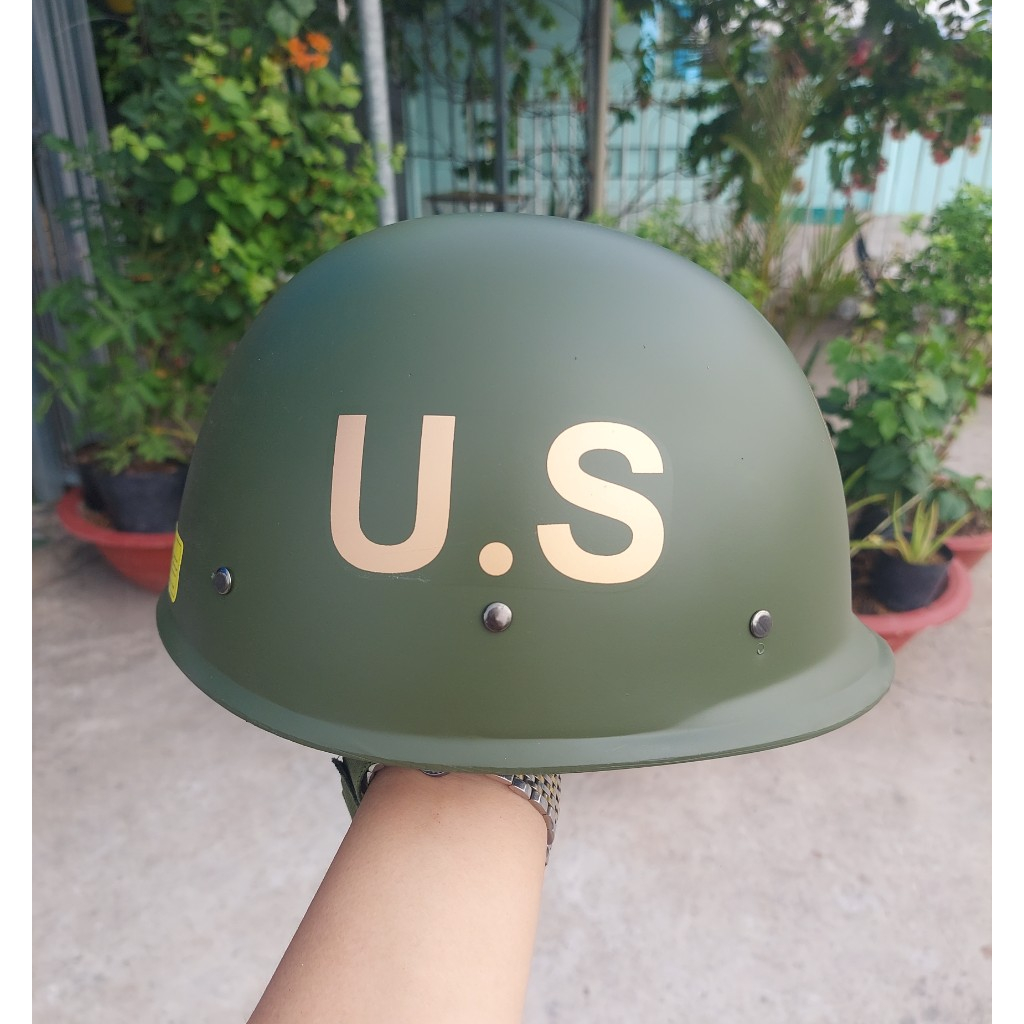 Nón bảo hiểm kiểu mẫu lính xưa, giá rẻ nam tính phong trần