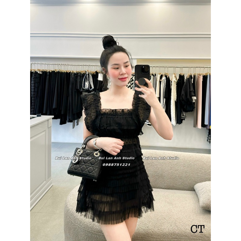 Set bộ áo ren bi + chân ren tầng
