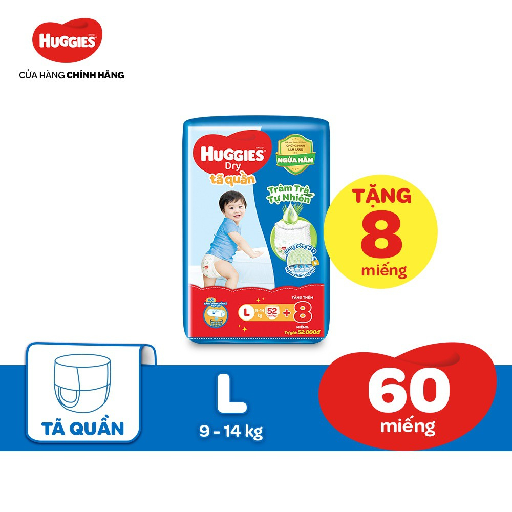 Bỉm quần Huggies M74/L68/XL62/XXL56/M74+8/L68+8 miếng mẫu mới.