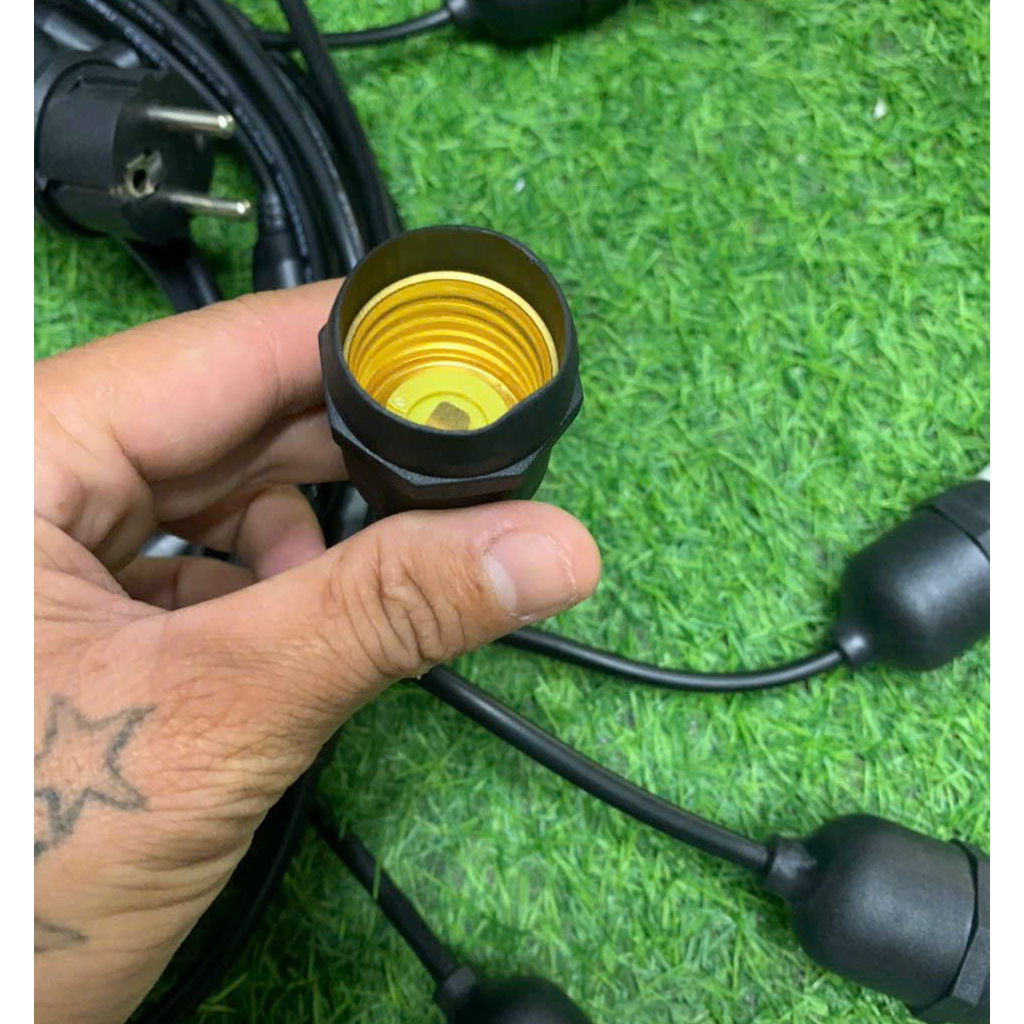 Dây Đui Đèn Ngoài Trời Chống Nước 5m10 Bóng/ 10m 20 Bóng, Dây Đèn Trang Trí Quán Cà Phê/Sân Vườn