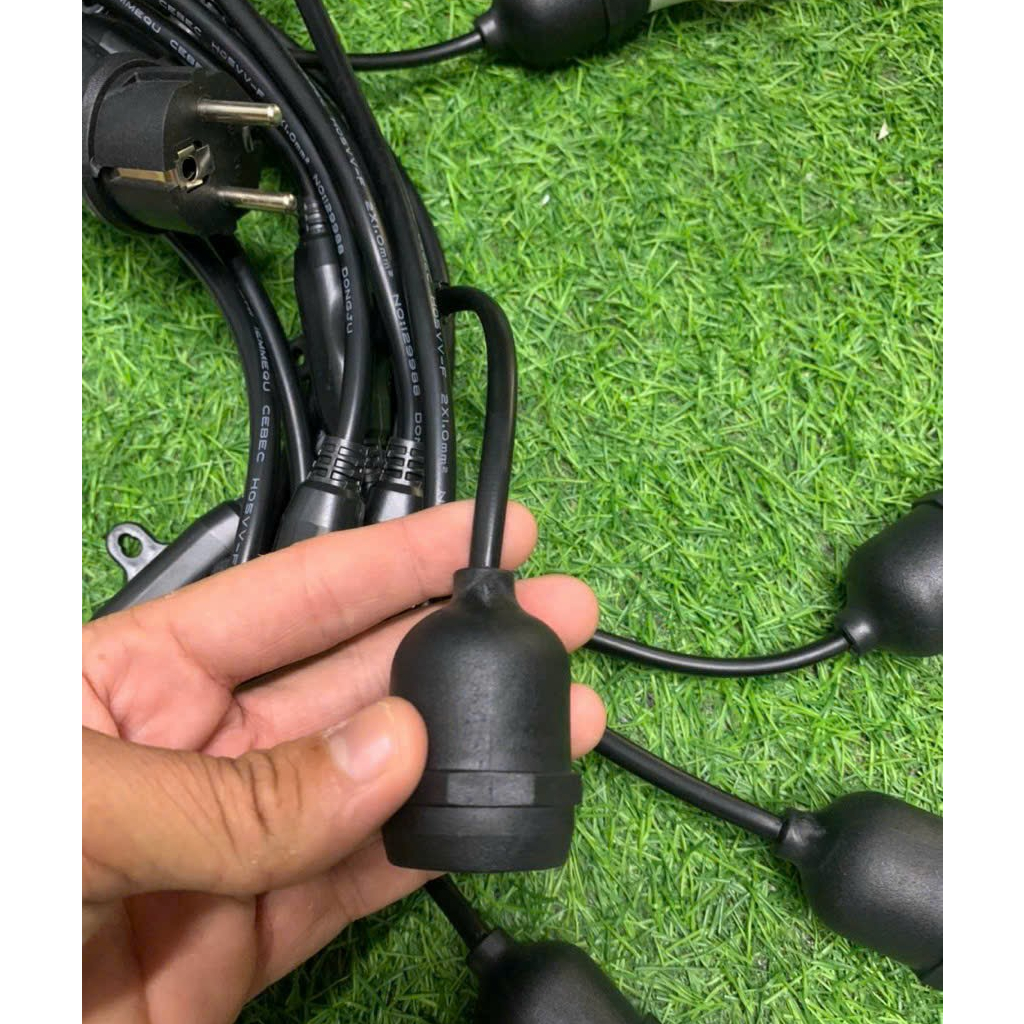 Dây Đui Đèn Ngoài Trời Chống Nước 5m10 Bóng/ 10m 20 Bóng, Dây Đèn Trang Trí Quán Cà Phê/Sân Vườn