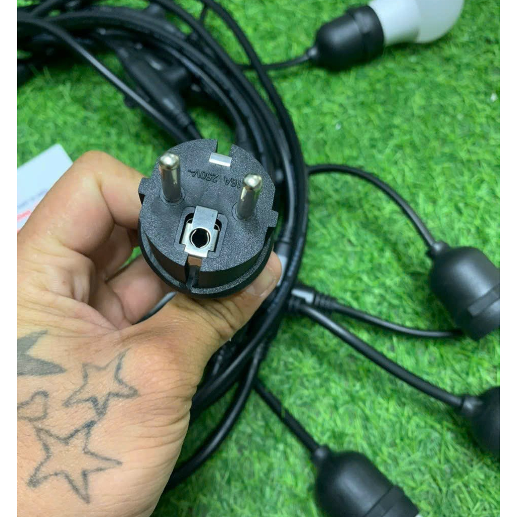 Dây Đui Đèn Ngoài Trời Chống Nước 5m10 Bóng/ 10m 20 Bóng, Dây Đèn Trang Trí Quán Cà Phê/Sân Vườn