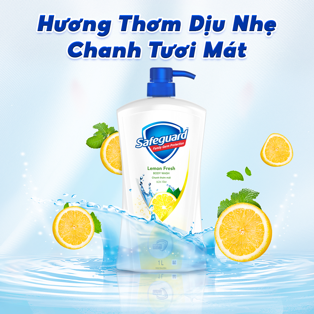 Sữa Tắm SAFEGUARD Sạch 99.9% Vi Khuẩn & Dịu Nhẹ Cho Da Túi 620ml Trắng Tinh Khiết/Hoa Hồng Lô Hội/Chanh Tươi Mát