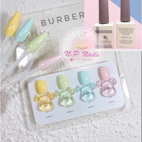 Set 4 chai sơn pastel không bảng màu Led/UV N.P Nails