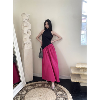 đầm dài phối màu đuôi cá xoè koreastyle