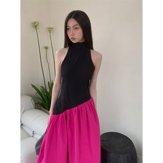 đầm dài phối màu đuôi cá xoè koreastyle