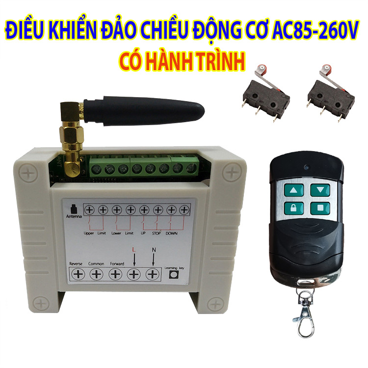 Công tắc điều khiển đảo chiều động cơ AC85-260V có hành trình V5_Tần số 315Mhz