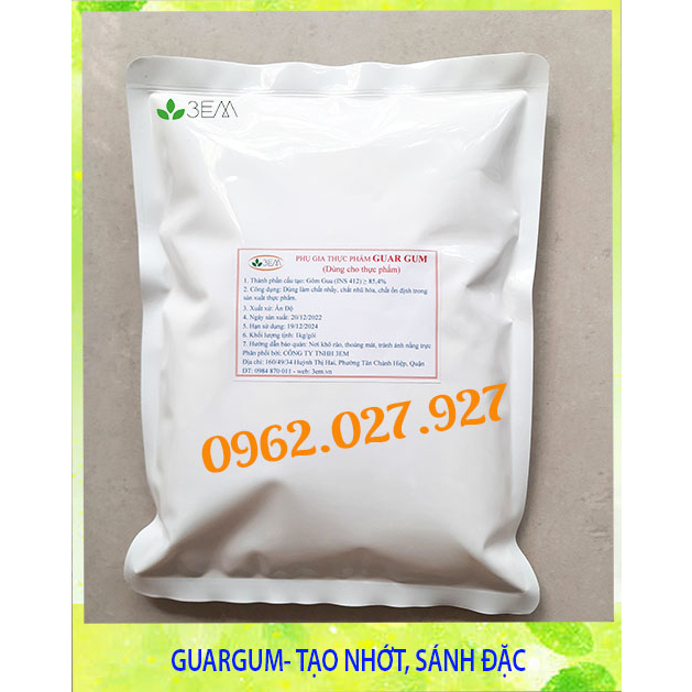 GUAR GUM - Phụ gia tạo sánh, làm dày cho thực phẩm: Nước ngọt, nước sốt, chả lụa,..