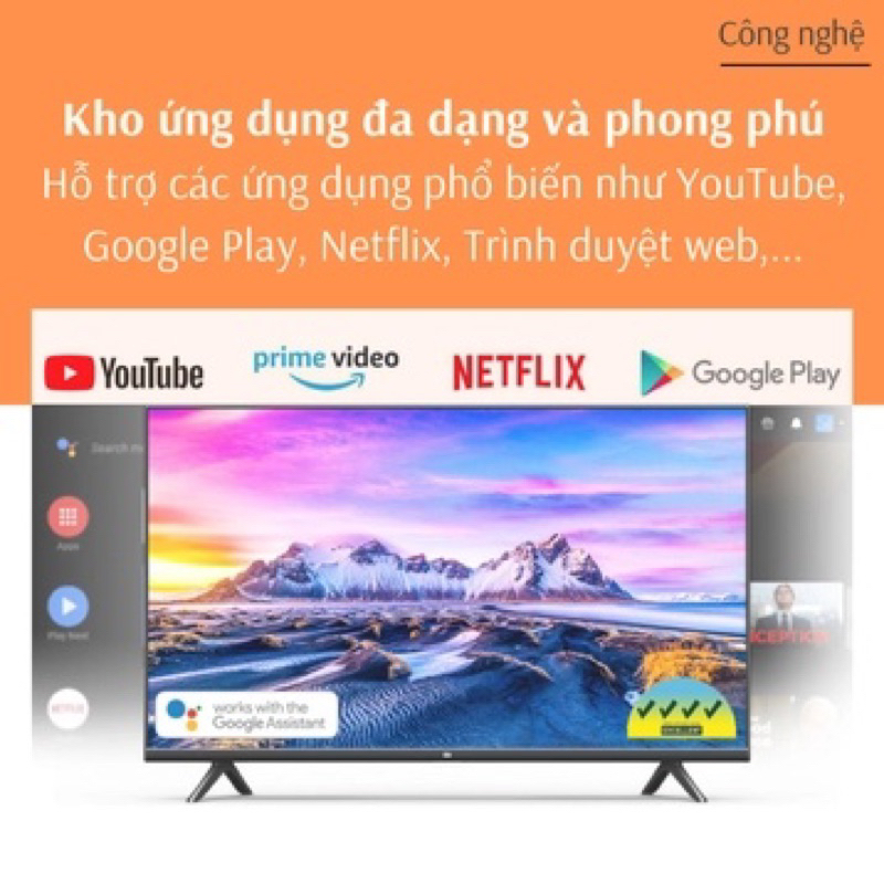 Android Tivi Xiaomi P1 32, 43, 55, 58 inch chính hãng.