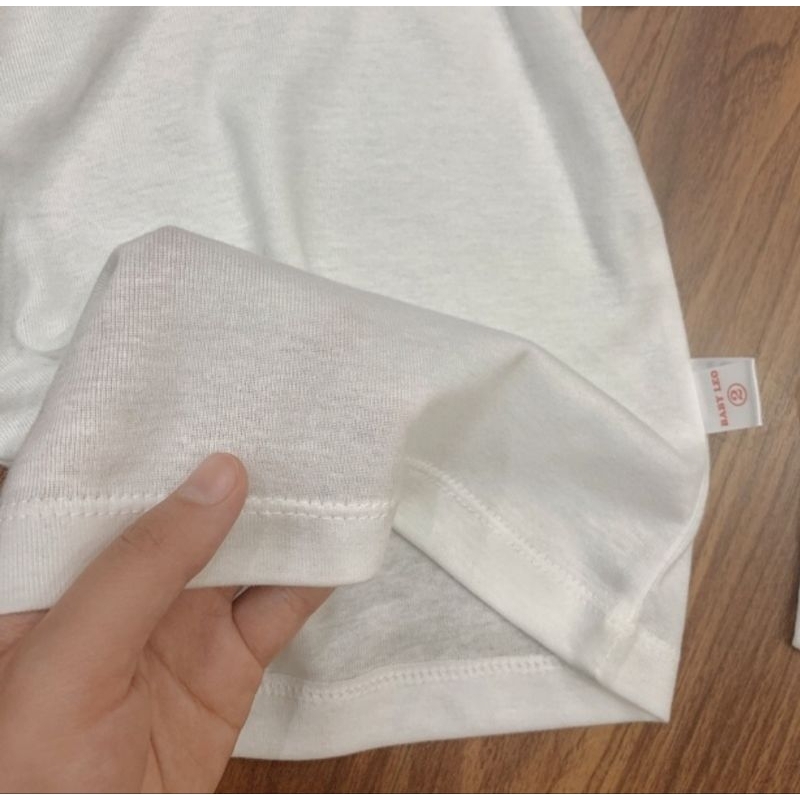 ÁO BA LỖ TRẮNG 100% COTTON CHO BÉ