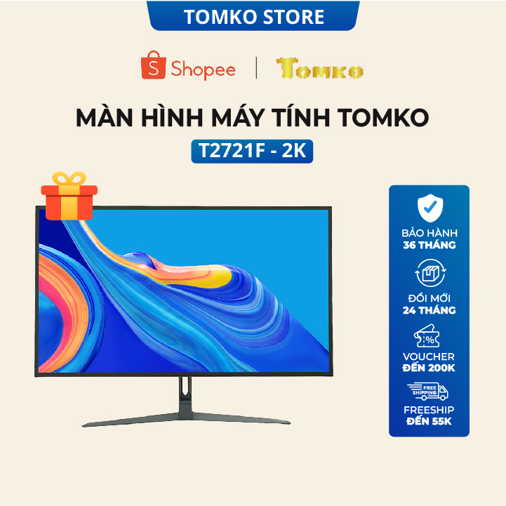 Màn hình máy tính 27 inch 2k Tomko tần số quét 144Hz tấm nền IPS - Hàng Chính Hãng