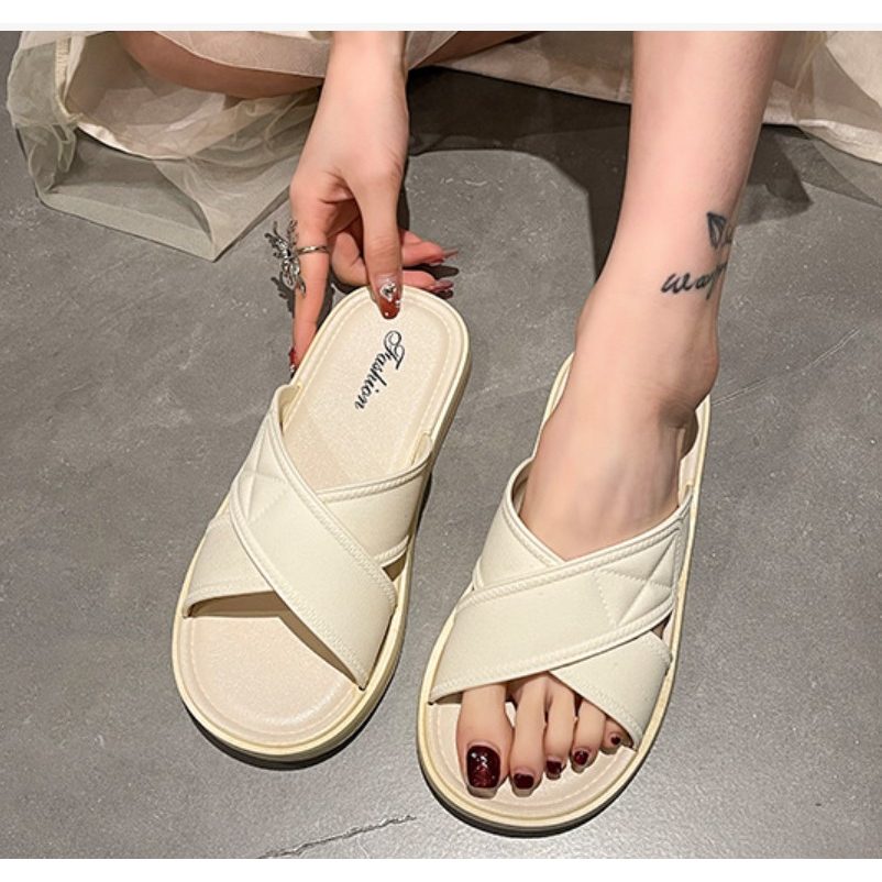 DÉP BÁNH MÌ, DÉP ĐÔI NAM NỮ, dép nam nữ thời trang, dép hai quai chéo mềm êm chân, màu sắc trẻ trung